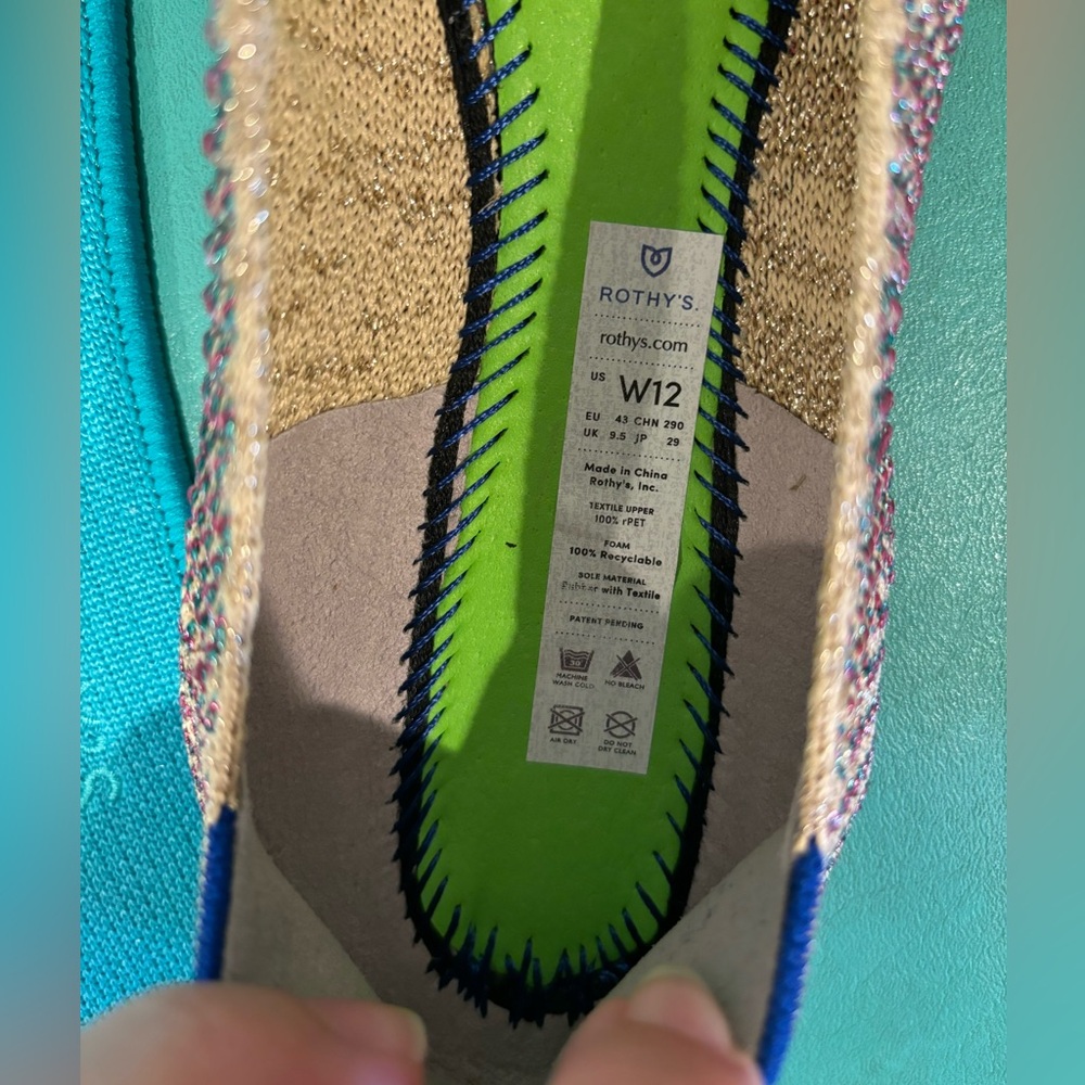 Rothy’s Multicolor Metallic Pointed Toe Ballet Fl… - image 3